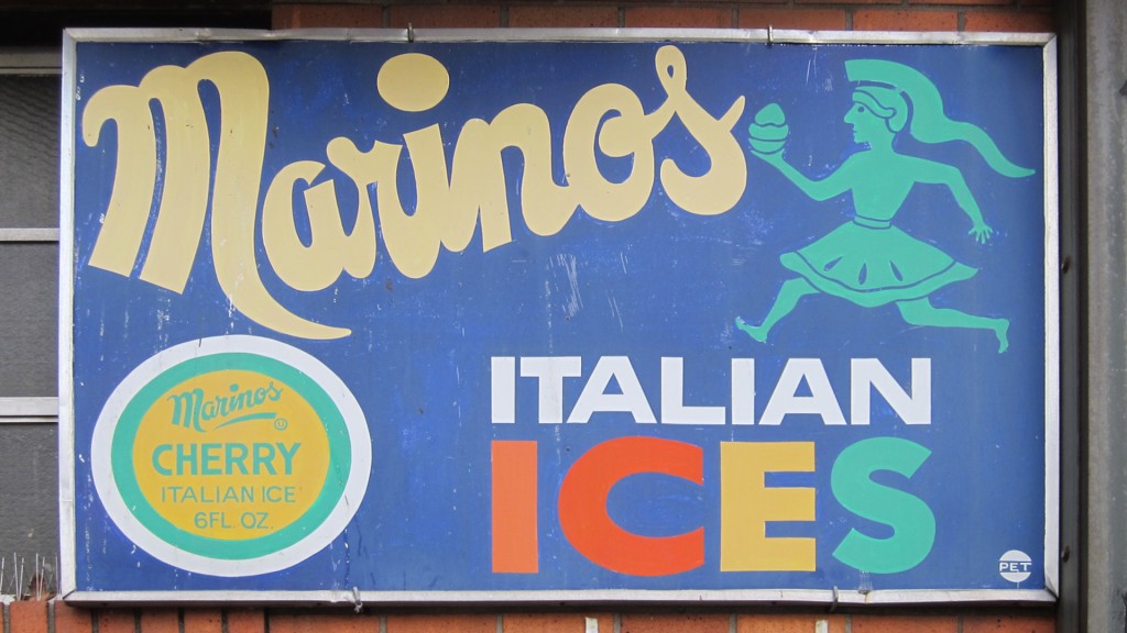 Marinos Italian Ice Sign