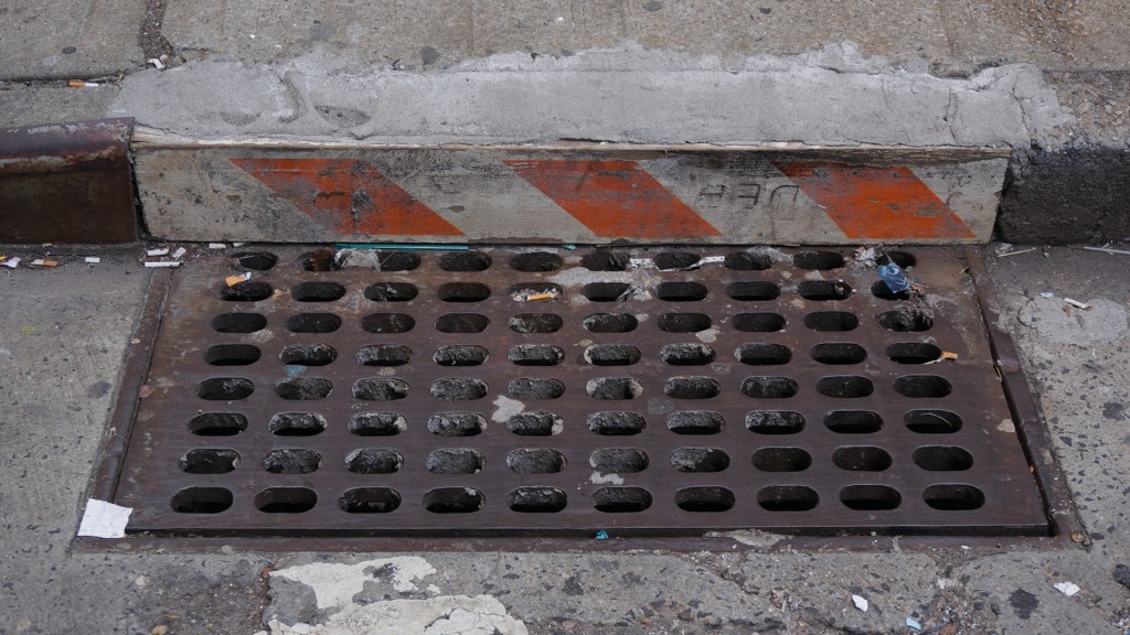 Sewer Plug with Construction Barricade