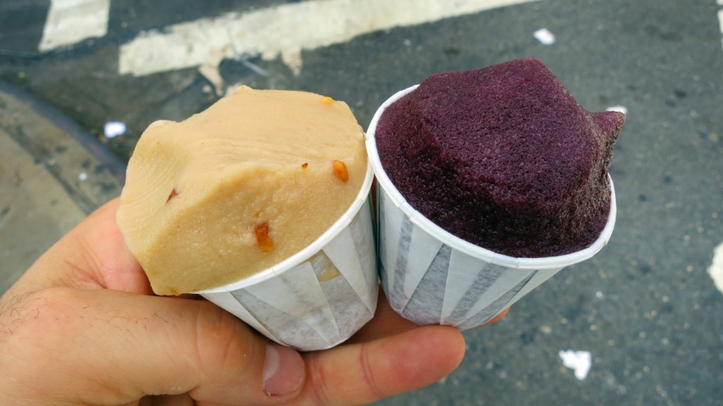 peanut butter & raspberry ices
