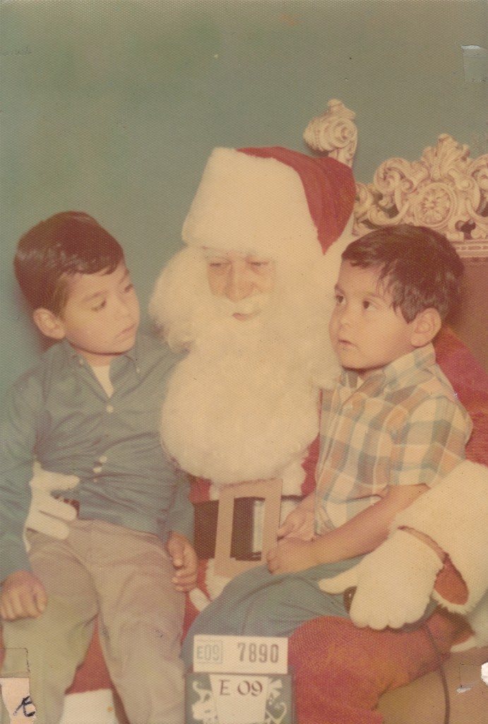 Santas - with 2 Mexican Kids