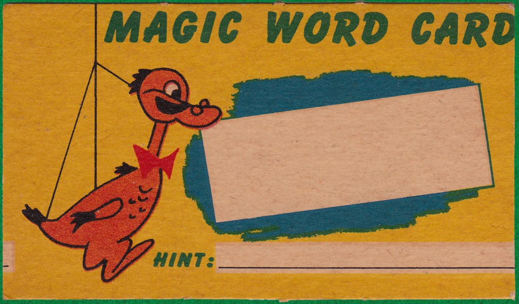 Magic Word Card 1